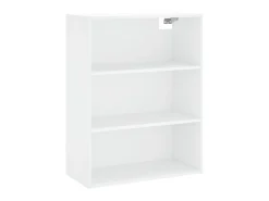 Aparador alto madera contrachapada blanco 69,5x34x180 cm ES84542