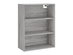 Aparador alto madera contrachapada gris sonoma 69,5x34x180 cm ES28769