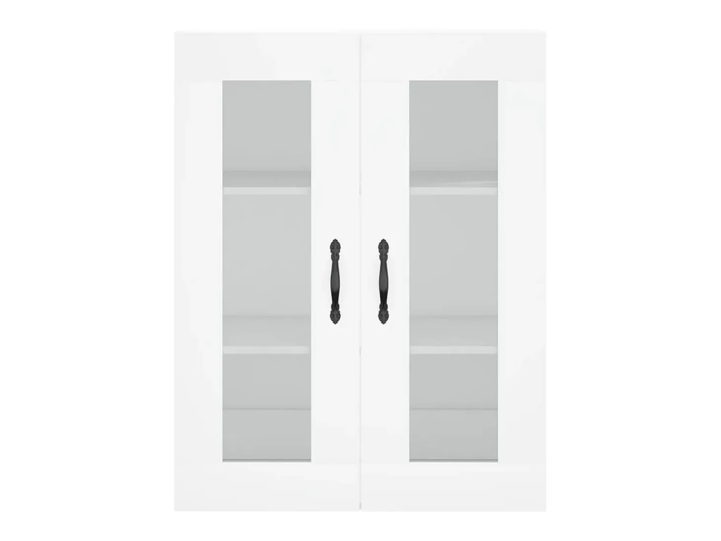 Aparador alto madera contrachapada blanco 69,5x34x180 cm