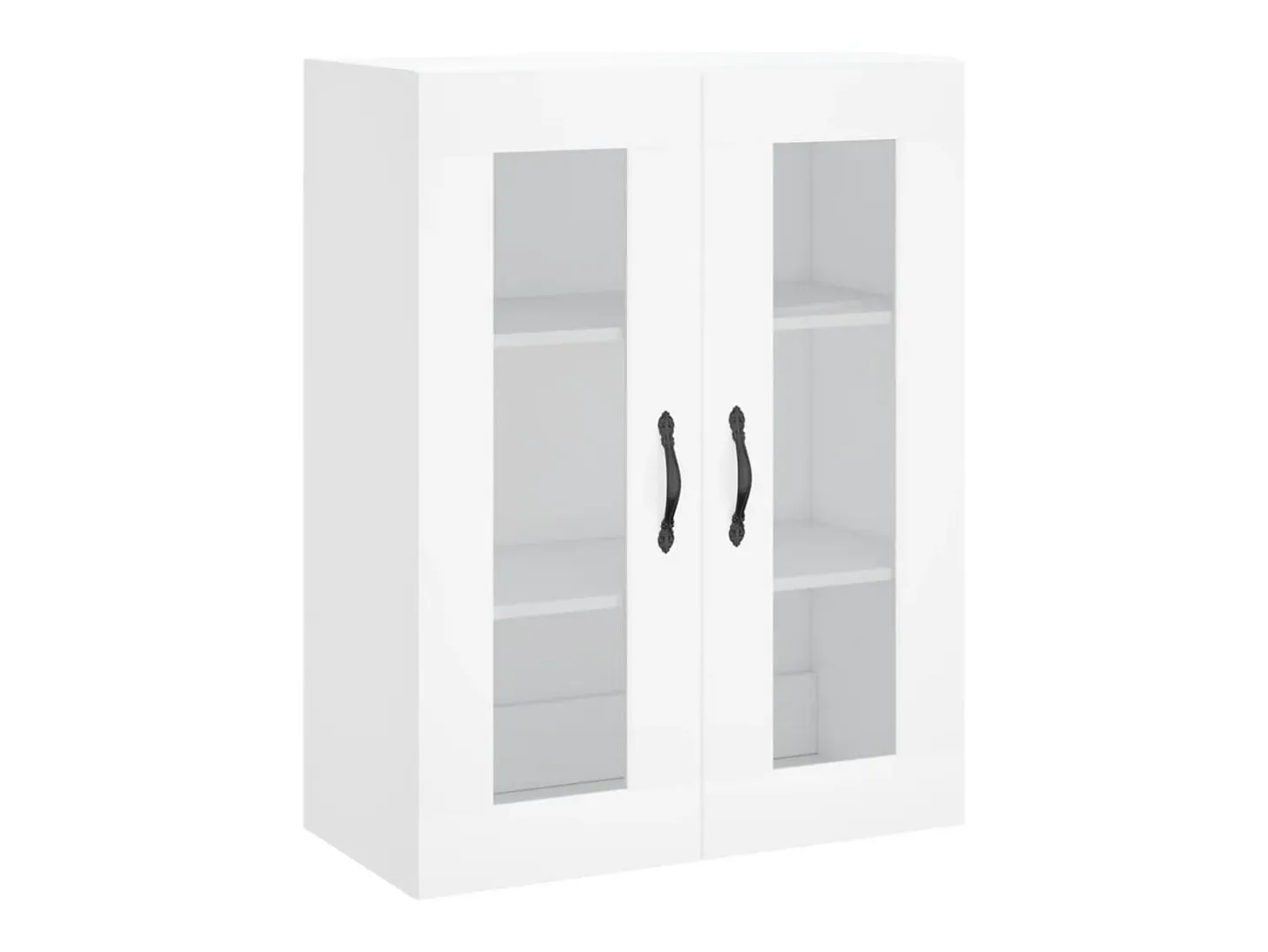 Aparador alto madera contrachapada blanco 69,5x34x180 cm
