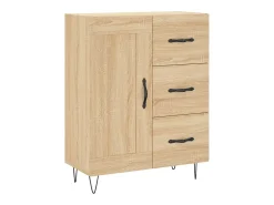 Aparador alto madera contrachapada color roble 69,5x34x180 cm