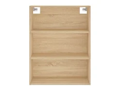 Aparador alto madera contrachapada color roble 69,5x34x180 cm