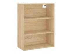 Aparador alto madera contrachapada color roble 69,5x34x180 cm