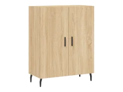 Aparador alto madera contrachapada color roble 69,5x34x180 cm