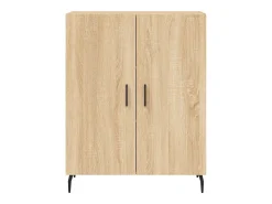 Aparador alto madera contrachapada color roble 69,5x34x180 cm