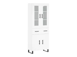 Aparador alto madera contrachapada blanco 69,5x34x180 cm ES24701