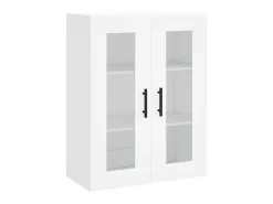 Aparador alto madera contrachapada blanco 69,5x34x180 cm ES24701