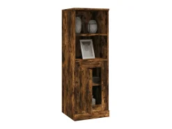Aparador alto madera contrachapada roble humo 36x35,5x103,5 cm ES30746