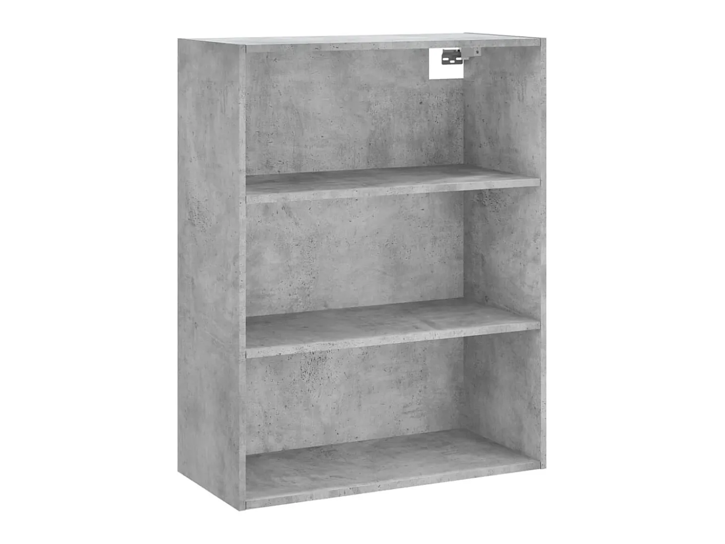 Aparador alto madera contrachapada gris hormigón 69,5x34x180 cm ES66952