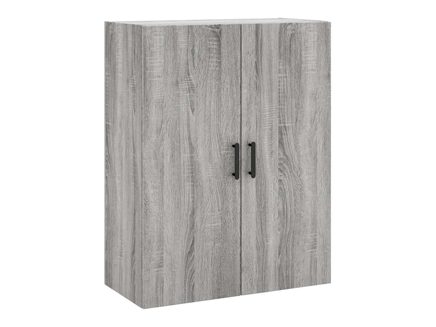 Aparador alto madera contrachapada gris sonoma 69,5x34x180 cm
