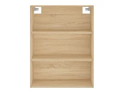 Aparador alto madera contrachapada color roble 69,5x34x180 cm
