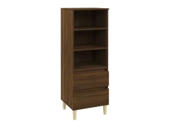 Aparador alto madera contrachapada roble marrón 40x36x110 cm ES83489
