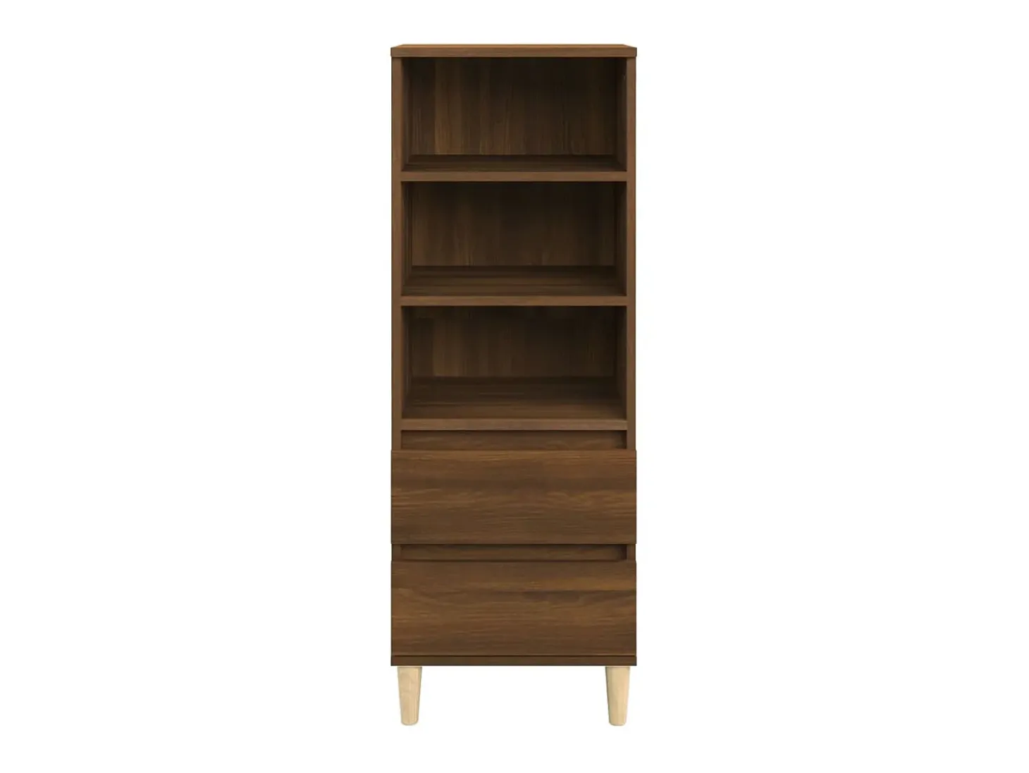 Aparador alto madera contrachapada roble marrón 40x36x110 cm ES83489