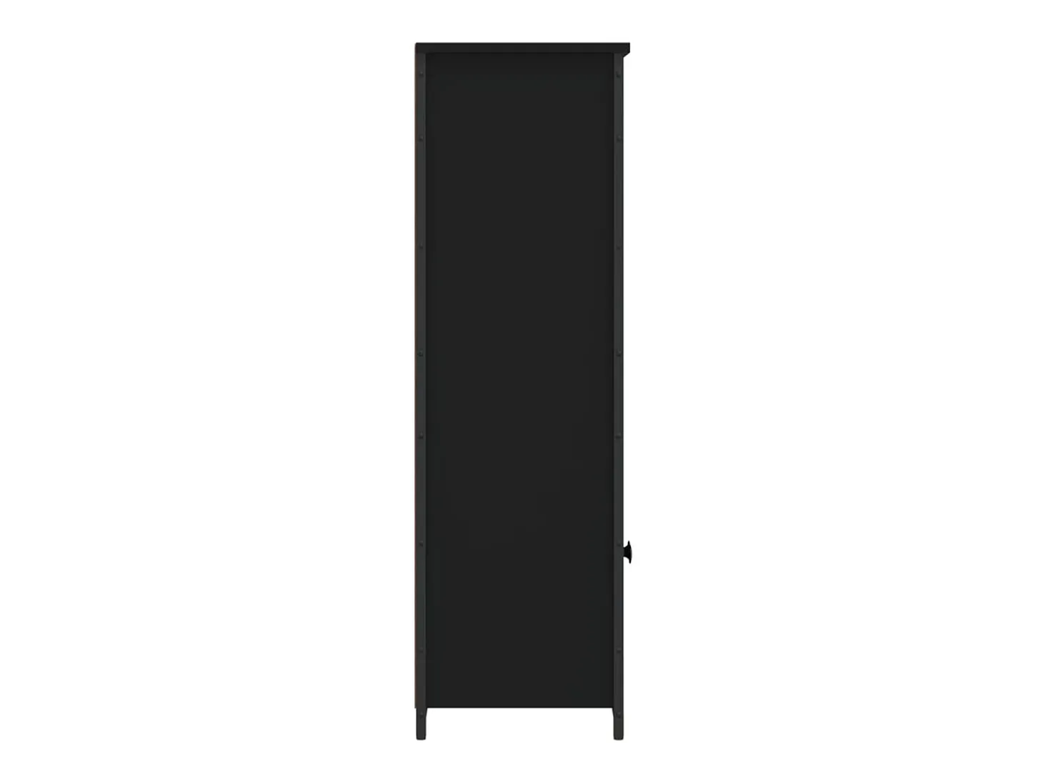 Aparador alto madera de ingeniería negro 62x32x103,5 cm