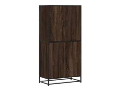 Aparador alto madera de ingeniería marrón roble 68x35x139 cm