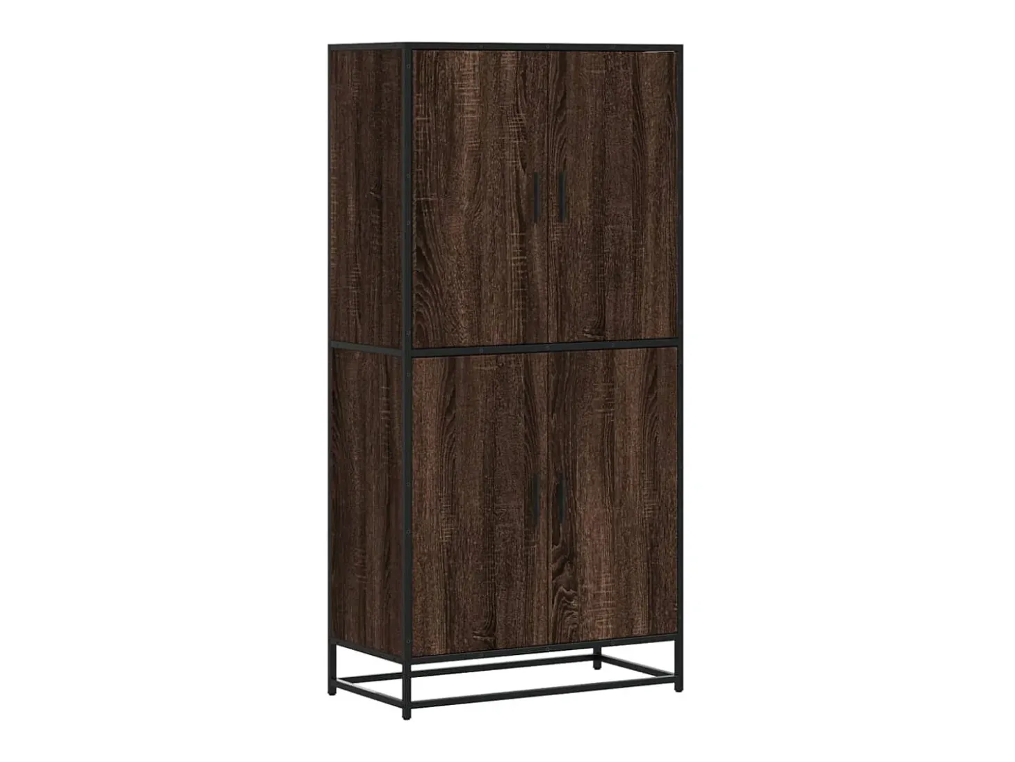 Aparador alto madera de ingeniería marrón roble 68x35x139 cm