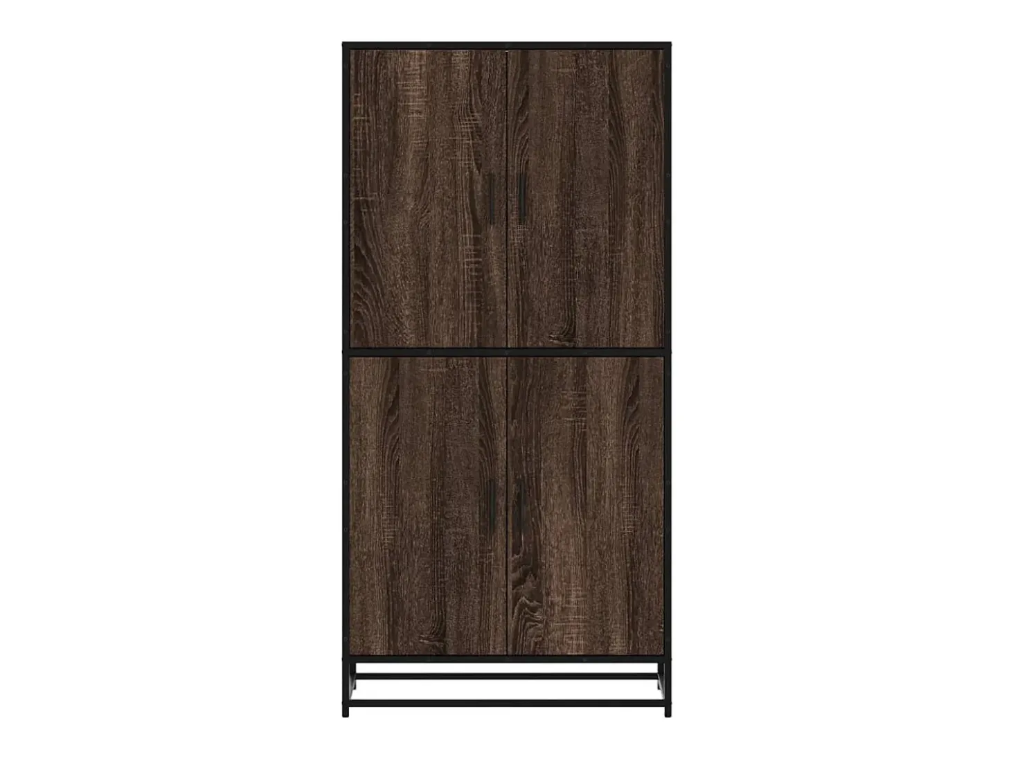 Aparador alto madera de ingeniería marrón roble 68x35x139 cm
