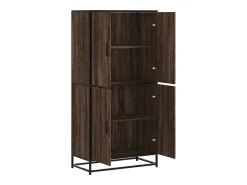 Aparador alto madera de ingeniería marrón roble 68x35x139 cm