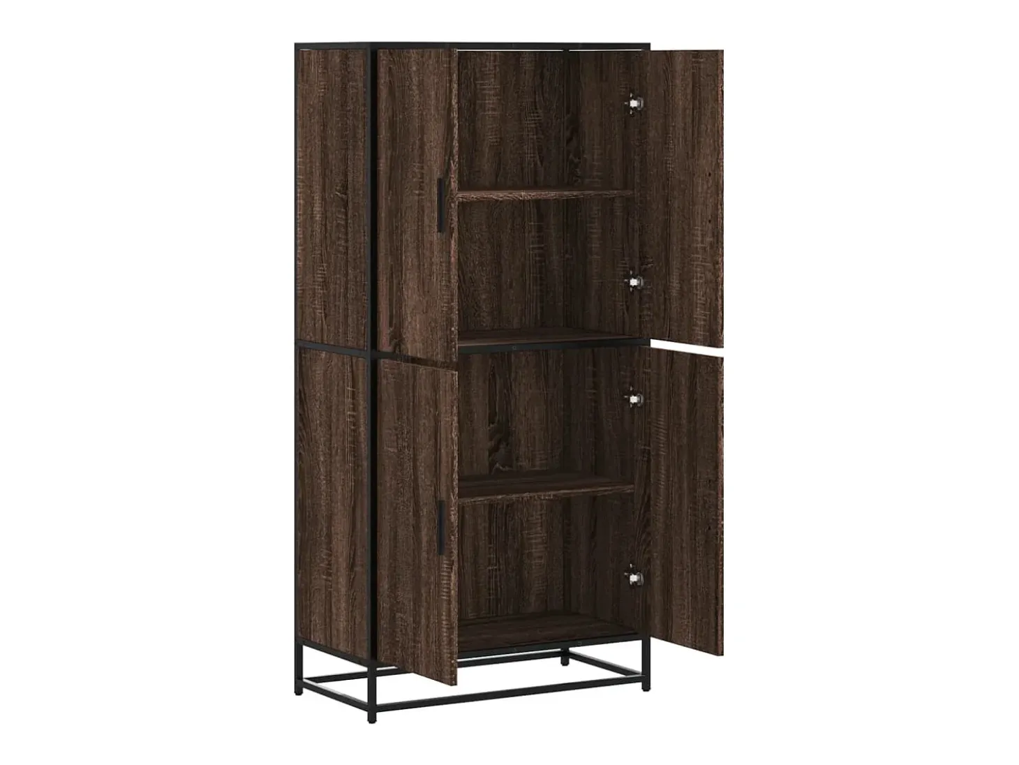 Aparador alto madera de ingeniería marrón roble 68x35x139 cm