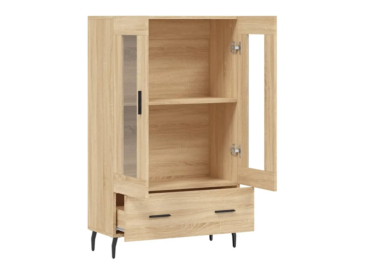 Aparador alto madera de ingeniería roble Sonoma 69,5x31x115 cm ES68694
