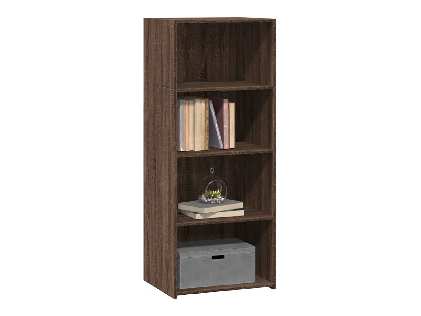 Aparador alto madera de ingeniería marrón roble 50x41x124 cm