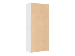 Aparador alto madera de ingeniería blanco 80x42,5x185 cm