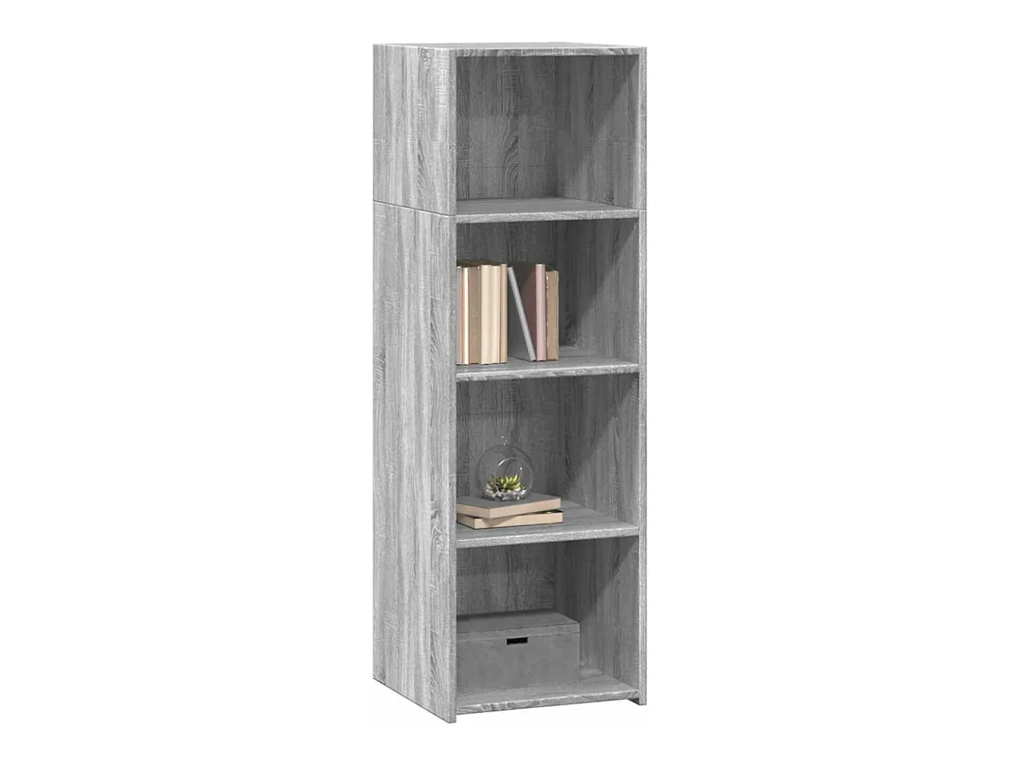 Aparador alto madera de ingeniería gris Sonoma 40x41x124 cm