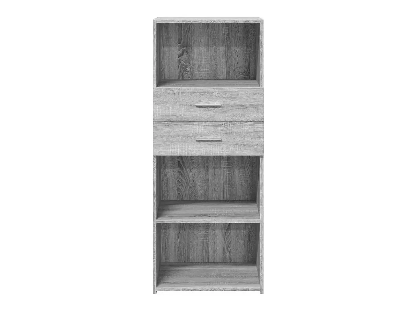Aparador alto madera de ingeniería gris Sonoma 50x42,5x124 cm