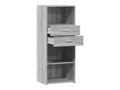 Aparador alto madera de ingeniería gris Sonoma 50x42,5x124 cm