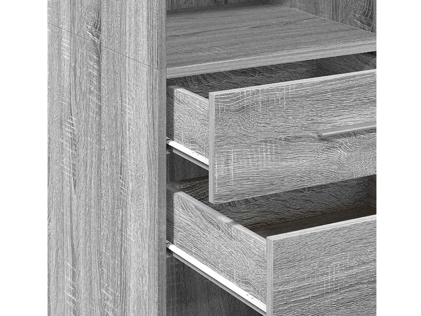 Aparador alto madera de ingeniería gris Sonoma 50x42,5x124 cm