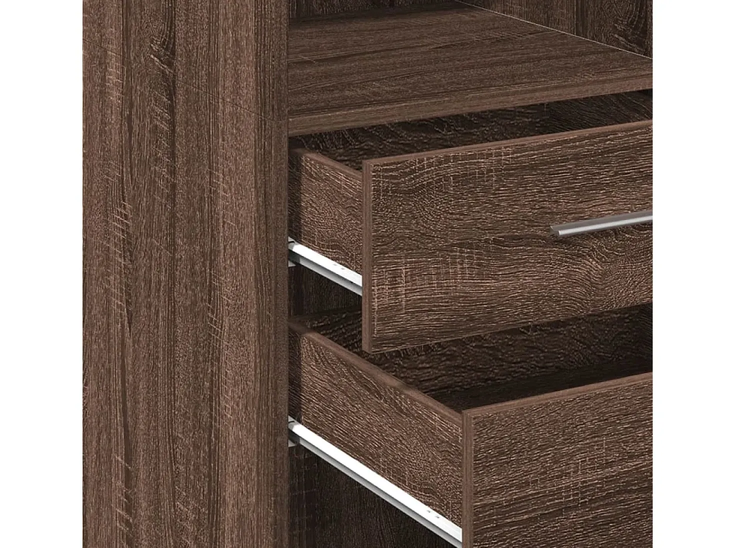 Aparador alto madera de ingeniería marrón roble 45x42,5x124 cm