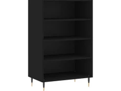 Aparador alto madera de ingeniería negro 57x35x90 cm ES45720