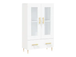 Aparador alto madera de ingeniería blanco 69,5x31x115 cm ES30730