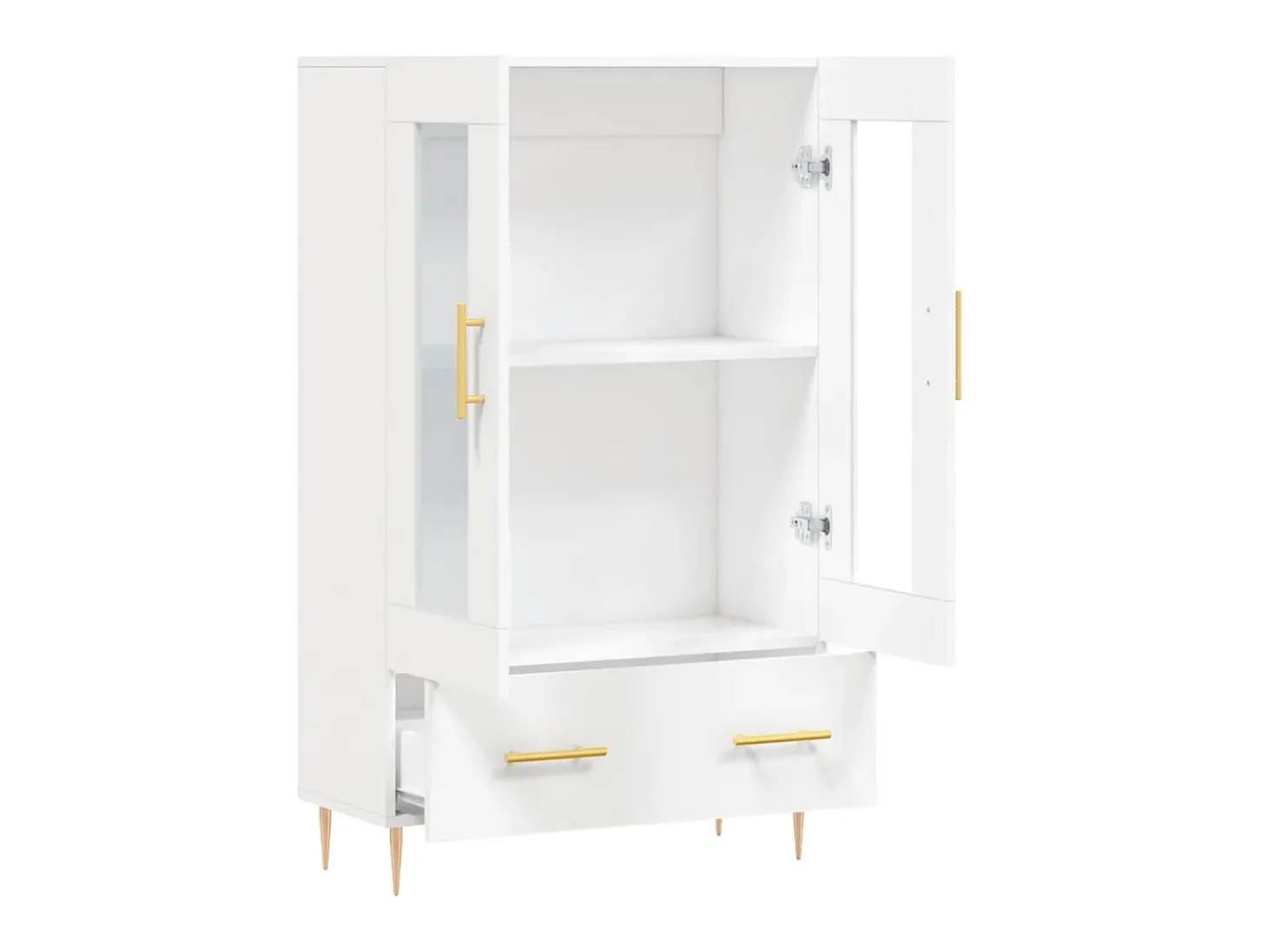 Aparador alto madera de ingeniería blanco 69,5x31x115 cm ES30730