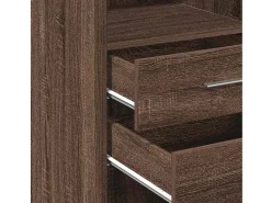 Aparador alto madera de ingeniería marrón roble 50x42,5x124 cm