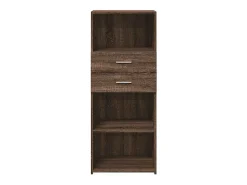 Aparador alto madera de ingeniería marrón roble 50x42,5x124 cm