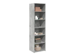 Aparador alto madera de ingeniería gris 50x41x185 cm