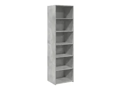 Aparador alto madera de ingeniería gris 50x41x185 cm