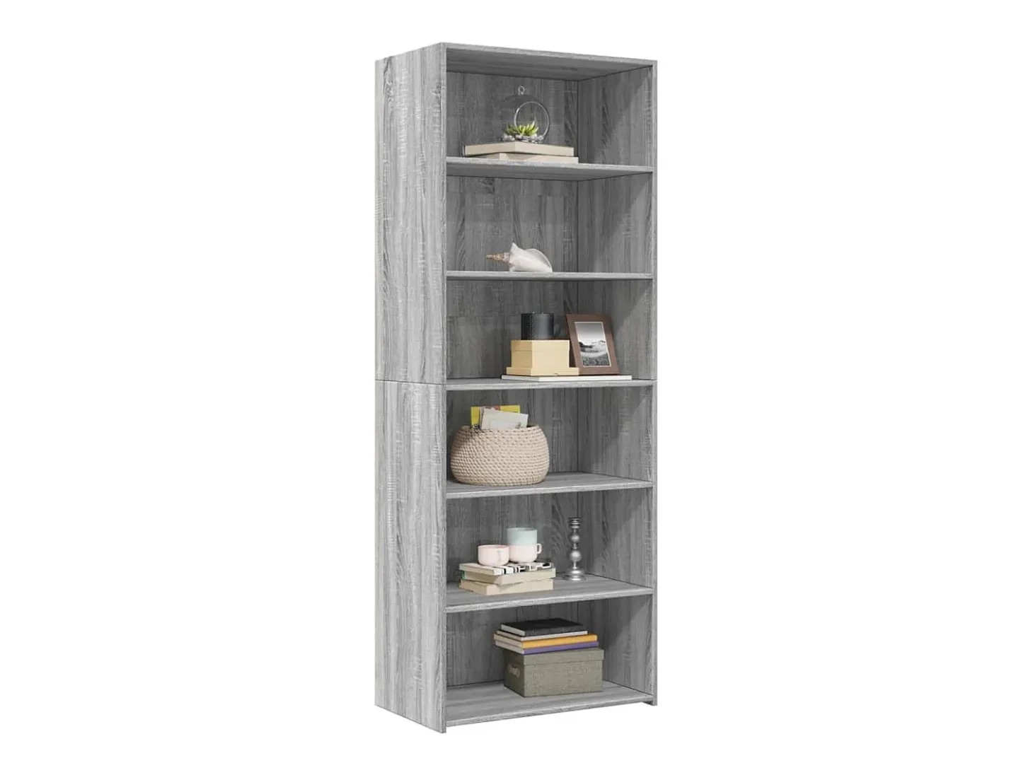 Aparador alto madera de ingeniería gris Sonoma 70x41x185 cm
