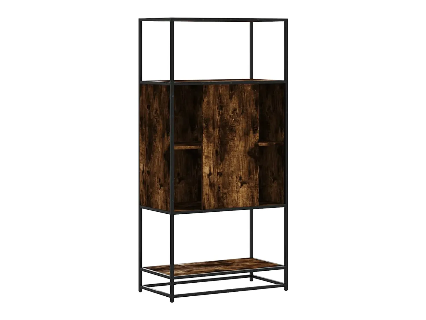 Aparador alto madera de ingeniería y metal 68x35x139 cm