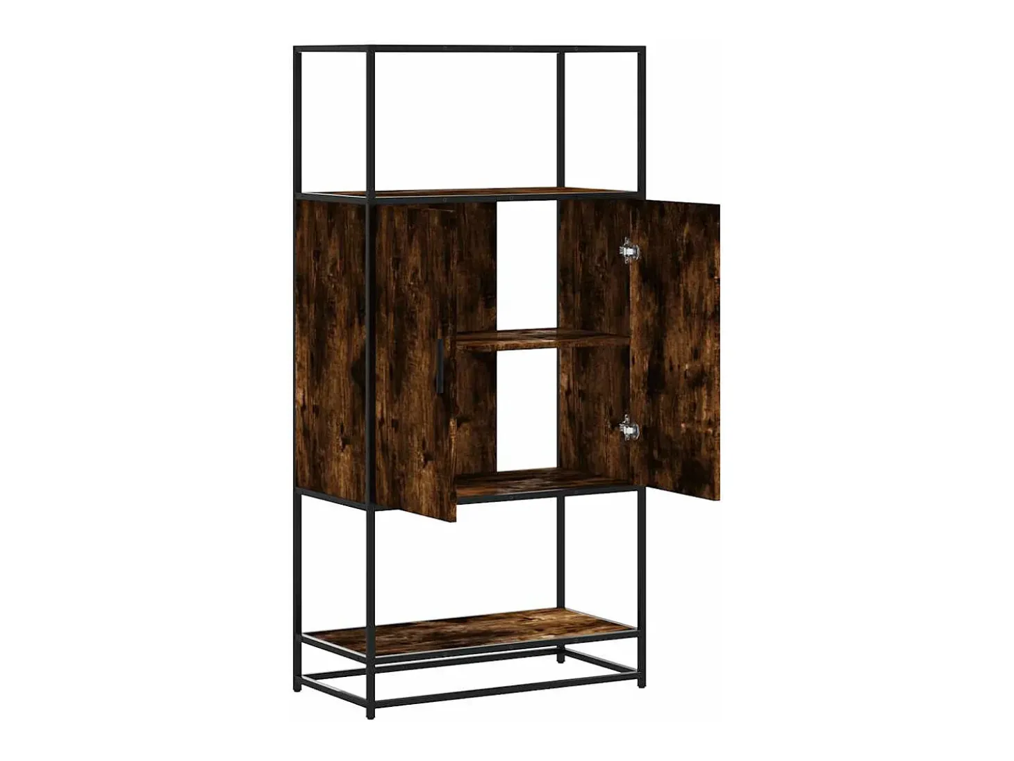 Aparador alto madera de ingeniería y metal 68x35x139 cm