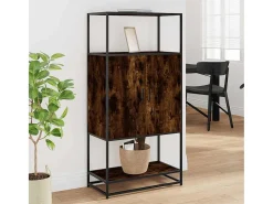 Aparador alto madera de ingeniería y metal 68x35x139 cm