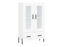 Aparador alto madera de ingeniería blanco 69,5x31x115 cm ES11959