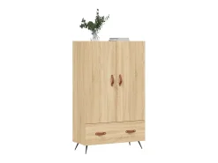 Aparador alto madera de ingeniería roble Sonoma 69,5x31x115 cm ES28495