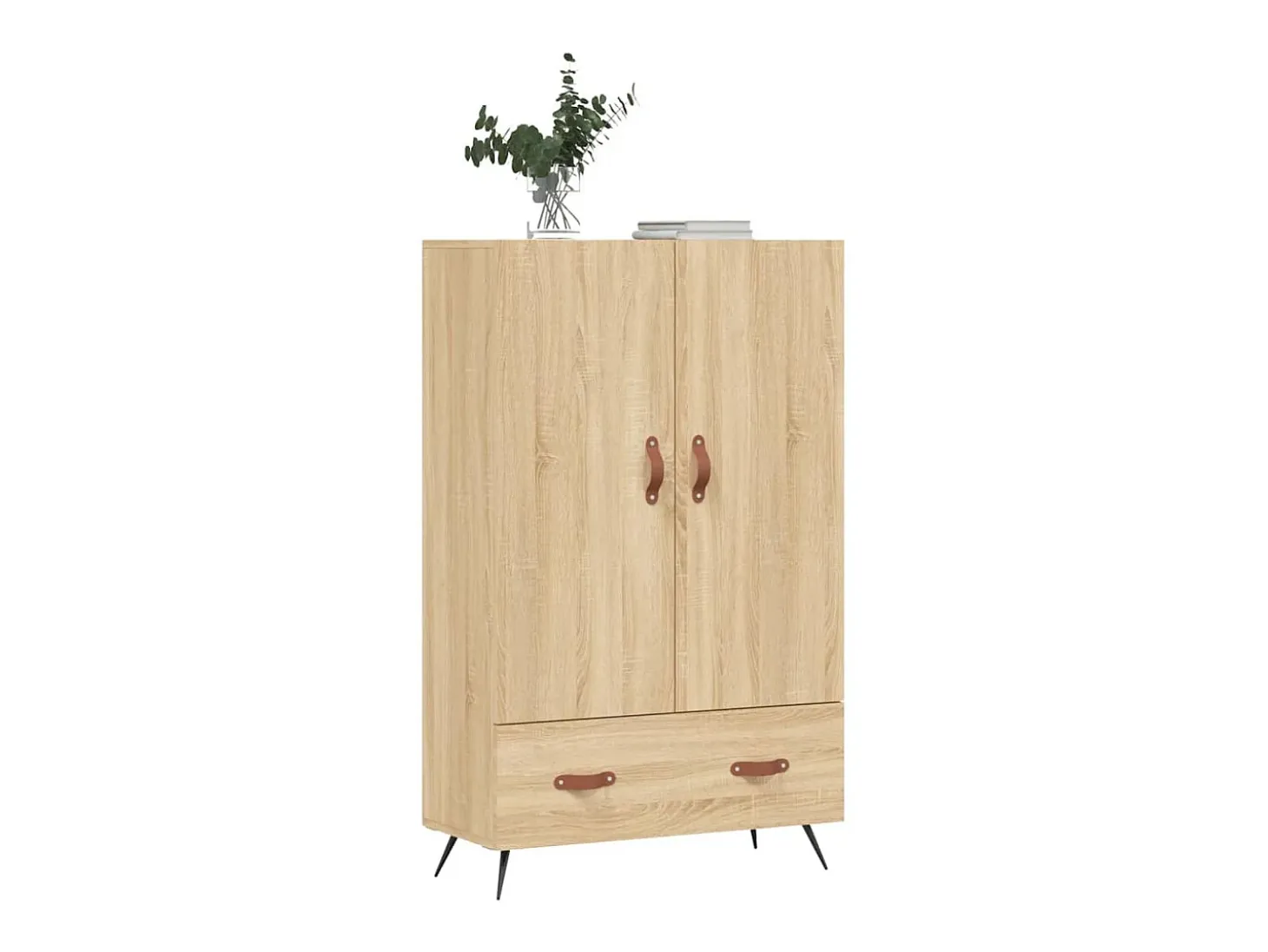 Aparador alto madera de ingeniería roble Sonoma 69,5x31x115 cm ES28495