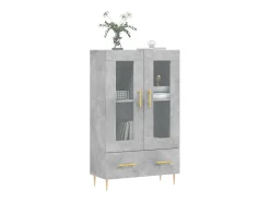 Aparador alto madera de ingeniería gris hormigón 69,5x31x115 cm ES14025