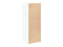 Aparador alto madera de ingeniería blanco 45x42,5x124 cm