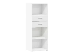 Aparador alto madera de ingeniería blanco 45x42,5x124 cm