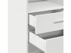Aparador alto madera de ingeniería blanco 45x42,5x124 cm