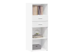 Aparador alto madera de ingeniería blanco 45x42,5x124 cm